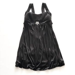 Faux Satin Cocktail Dress